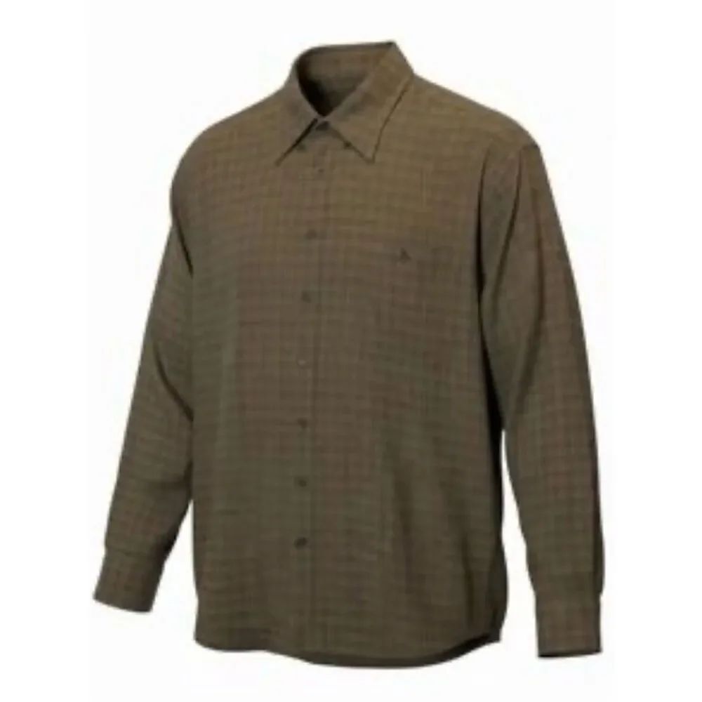Scott Barber Brown Plaid Mens M LS Shirt Cotton